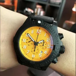 orologi dei migliori designer per la nuova versione Orologio da uomo 50 mm Quadrante giallo XB0170E4 Cronografo al quarzo VK Cinturino in nylon funzionante Orologi da polso eccellenti