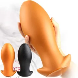 Kosmetyki miękki płynny silikon ogromny anal wtyczka anus rozszerzenie pochwy Dildo duży tyłek prostata masaż bdsm rozgrywka dla dorosłych seksowne zabawki wesoły