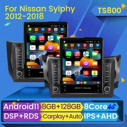 Carplay 2 Din Android 11 자동차 DVD 라디오 멀티미디어 비디오 플레이어 Nissan Sylphy B17 Sentra 12 2013 2014-2017 Tesla Style GPS