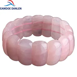 سوار Camdoe Danle Natural Stone Rose Crystal Quartz Quartz Charms Bracelet for Women Men Menwers Mode Gift Y2007302906