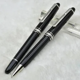 2022 nueva moda Luxury 163 Classic Black Resin Rollerball pen Bolígrafo Plumas estilográficas Papelería material de oficina escolar con número de serie de calidad superior