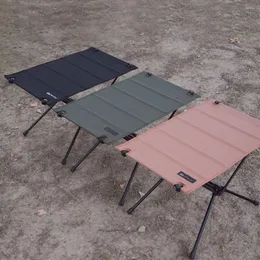 캠프 가구 가벼운 가벼운 알루미늄 휴대용 롤업 야외 접이식 캠핑 테이블 안뜰 접이식 피크닉