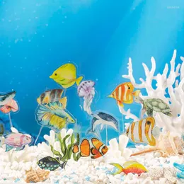 Confezioni regalo 30 pezzi Kawaii Underwater Sea World Stickers Ocean Animal Decalcomanie in PVC impermeabili per Scrapbooking Arts Craft Supplies