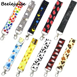 Keychains Lanyards Funny Hand Wristlet Keychain Id Badge Holder Card Pass Gym Mobile Phone Key Strap Webbings Ribbons Gift Drop Deli Smtyw