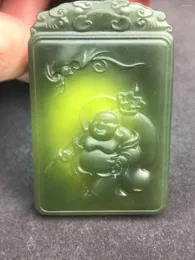 Подвесные ожерелья Top Brand Natural Green Jade Buddha Ожерелье Мужчины Женщины подвески Jadeite Jewelry