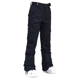 Skidåkning Bib Pants New Thicken Women's Men 'Ski Winter Outdoor Sports Suspender Pant Snowboard Byxor Vattentäta vindtäta kläder L221025