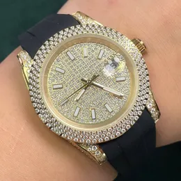Diamond Mans Watch 40mm Automatic Mechanical Wristwatches Business Rubber Montre De Luxe Movement Watches for Men