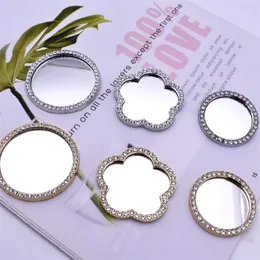 Love Make UP Mirror DIY Phone Case Straps Diamond Pearl For iPhone 14 Pro Max Plus 13 12 11 Samsung Universal Mobile Shell Creative Charms Makeup Accessories With Tape