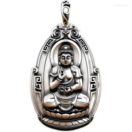 Anhänger Halsketten YS Solide Amitabha Buddhas Leben Buddha Zwölf Sternzeichen Schwein und Hund Schutzengel Halskette Männliche Hand Design Mann Männer