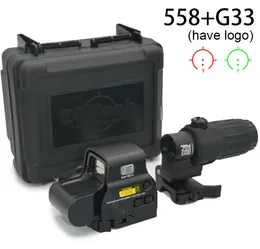 Fittingen 558 Holografische Red Green Dot Sight EXPS3-2 Tactical Scope QR met G33 Vergrootglas