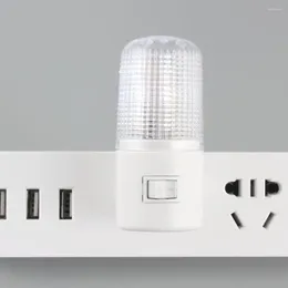 Night Lights 3W Lamp 6 LED Light Bedside Wall Socket US Plug AC 110 Home Decoration For Baby Gift Energy Saving