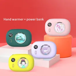 Handwarmer Power Bank 2022 Cute Mini Pocket Hot Pack Pad Pad Heat Pad Heating 10000mAh هدية شعبية 2 في 1