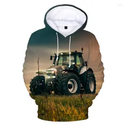 Men's Hoodies Tractor 3D Print Hoodie Sweatshirts Men Women Fashion Casual Car Funny Pullover Unisex Streetwear Oversized