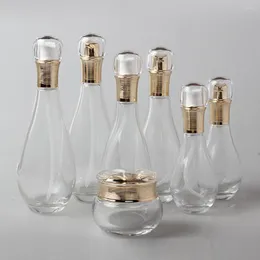 Vorratsflaschen Leere Gesichtsnebel-Sprühflasche 100 ml Großhandel transparente Lotion-Kosmetikverpackung