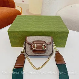 Mini ramię w torbie crossbody Women Designer 1955 Fashion Vintage Flap z szerokim ramionami czarno biała brązowe portfele łańcucha nowe kobiety torebki