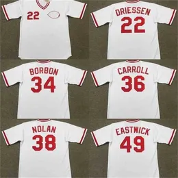 Proword C202 10 Sparky Anderson 49 Rawly Eastwick 22 Dan Driessen 34 Pedro Borbon 36 Clay Carroll Baseball Jersey Men Men Youth Sched