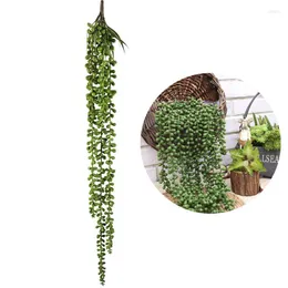 Dekorative Blumen k￼nstliche gr￼ne Pflanze lebensee k￼nstlich gef￤lschte Sukkulentenkette von Perlen Dekor H￤ngende Wohnzimmer Wand Ornament Hochzeit