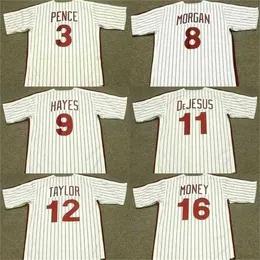 Proword C202 Men 3 Hunter Pence 8 Joe Morgan 9 Von Hayes 11 Ivan Dejesus 12 Tony Taylor 16 Don Money 1983 Baseball Jersey