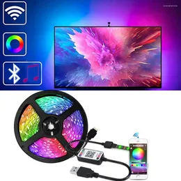 Remsor USB RGB LED -strip Light Bluetooth Control 5V 30LEDS Smart Flexible Tape Waterproof Phone App TV Backlight