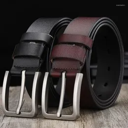 Gürtel Peikong Herrengürtel Leder Männer Männlich Echtes Band Luxus Pin Schnalle Casual Cummerbunds Ceinture Homme