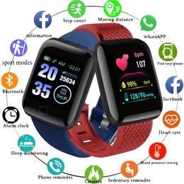 D13 Relógio Inteligente À Prova D' Água Smartwatch Esporte Fitness Rastreador Pulseira Pressão Arterial Monitor de Frequência Cardíaca Homens Mulheres Crianças Relógios Para Android ios