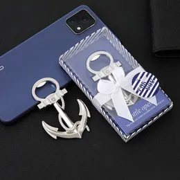 50шт Amazon Hot Sales Beach Theme Sward Favors Silver Posited Anchor Goiller в подарочной коробке сплошной металлический корабель