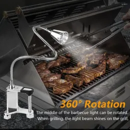 Portabla lyktor ledde Barbecue Light Outdoor Multi-Purpose slitbest￤ndig magnetisk grill 360 graders justerbar BBQ-lampa