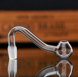 Partihandel Billigaste Pyrex Hookahs Glass Oil Burner Pipe 10mm 14mm 18mm Manlig Kvinnlig Pyrex Clear Pipes Adapter Banger Nail For Water Bong