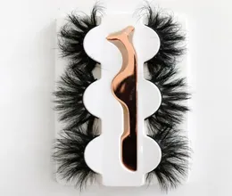 5d 25 mm Mink Eyelashes Siberian Mink Fur Pathes Sexy personalizado Etalizaci￳n privada Long Fluffy Soft Natural Natural 3d Mink Eyelashes Exten2286600