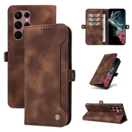 Hand Sentir Casos de Couro para Samsung M53 M33 A03 Core A23 4G M52 5G A73 A53 A33 A13 A22 A32 A03S Crédito à prova de choque bolso bolso de bolso Flip Cover Bolsa