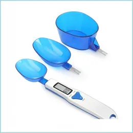 Vägskalor 500G/0 1G Portabla LED -elektroniska skalor Mätning av sked matdiet Postal Blue Kitchen Digital Scale Tool Creative G DH8KG