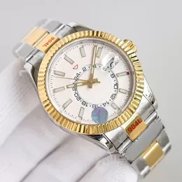 Relógios de negócios de movimento automático masculino mecânico Gliding fecho 42MM relógios de pulso para homens safira pulseira de aço inoxidável relógio fábrica montre de luxe