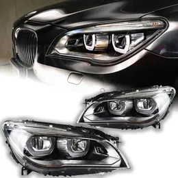 Bilstrålkastare för BMW F02 2009-2014 740I 730I 735I F01 LED DAYTIME Running Light strålkastare Turn Signal Front Lights