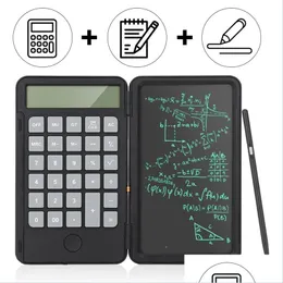 Calculator 6 Portable calculator LCD screen Writing tablet Folding scientific numerals board with handwriting x0908