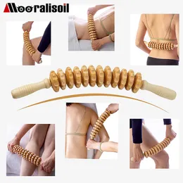 Full Body Massager 12 wheel Wood Therapy Roller Tool Curved Designed Maderoterapia Colombiana Lymphatic Drainage 221027