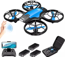 V8 Mini Drone 4K 1080P HD Camera WiFi Fpv Air Pressure Altitude Hold Black Quadcopter RC Drone Toy1658092