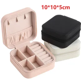 Smyckeslådor 2022 Arrangör Display Travel Case Portable Box Leather Storage Joyeros Organizador de Joyas Packaging amp Drop Deliver SMTMS
