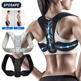 Back Support Adjustable Posture Corrector Shoulder Clavicle Correction Belt for Men Women Humpback Seated 221027