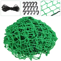 Car Organizer 1.5Mx2.2M Square Mesh Nylon Bungee Cord Cargo Net With 15pcs Hooks For Truck Trailer Luggage Storage