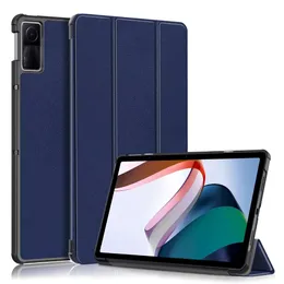 Inteligentne skrzynki dla Xiaomi Redmi Pad 10.6 10.6 "Case Slim Fold Skórzowa okładka tablet z automatyczną funkcją śpiącego