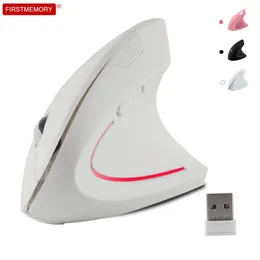 Mäuse Drahtlose rechte Hand Vertikale Maus Ergonomisches Gaming 2,4G 1600 DPI USB Optische Handgelenk Gesunde Mause Für PC Computer 221027