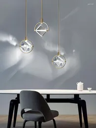 Kolye lambaları Modern Led Crystal Chandelier Restoran Bar Cafe Yatak Odası Başucu Dekorasyon Aydınlatma Çatı Yemek Asılı Işıklar