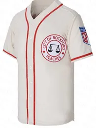 NOVITÀ College Baseball indossa maglie da baseball 43 Jimmy Dugan 8 Dottie Hinson Jersey City of Rockford Peaches A League of Their Own Man Women Y
