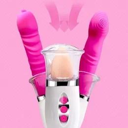 Seks Oyuncak Masaj Gun Makinesi Kadın Emme Masajı Eğlenceli Titreşim AV Stick Dil Mastürbatör Simülasyon Penis Yetişkin Ürünleri