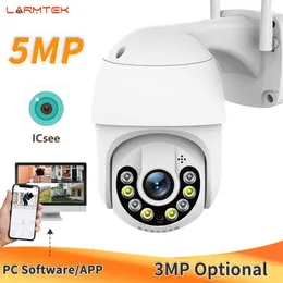 その他の CCTV カメラ ICsee WiFi カメラ 5MP 屋外 CCTV ホームセキュリティ保護 PTZ IP カムシステム 360 RJ45 3MP AI 人間検出 4X デジタル ズーム J221026