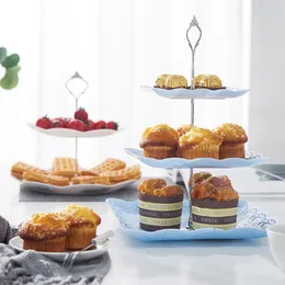 Bakeware Araçları 3 Katmanlı Cupcake Tutucu Ekran Masa Tepsileri Meyve Tabak Kek Stand Tatlı Doğum Günü Düğün Partisi Ev Dekorasyonu