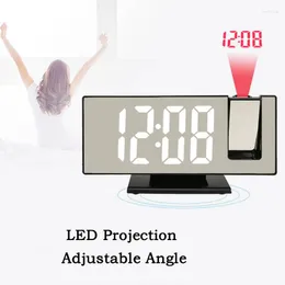 Zegary stołowe LED Digital projekcja budzik budzik elektroniczny pulpit