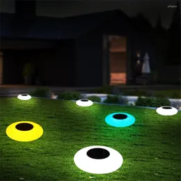 Creative Solar LED Pool Light Power Disk Pathway Floor Outdoor Villa El Garden Yard Patio Landscape Lamp