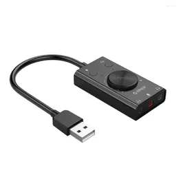 Externe USB Geluidskaart 스테레오 마이크 스피커 3.5mm 헤드셋 오디오 잭 카벨 어댑터 Schakelaar 볼륨 Aanpassing Gratis Drive