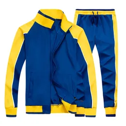 Herren Tracksuits Spring Mens Sweatsuit Sets 2 -teils Reißverschluss Jacke Anzug Hosen Mann Casual Brand Tracksuit Männliche Sportbekleidung Set Kleidung